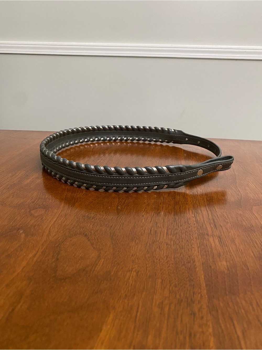 Vintage‎ Justin Western Leather Belt Gray - 30